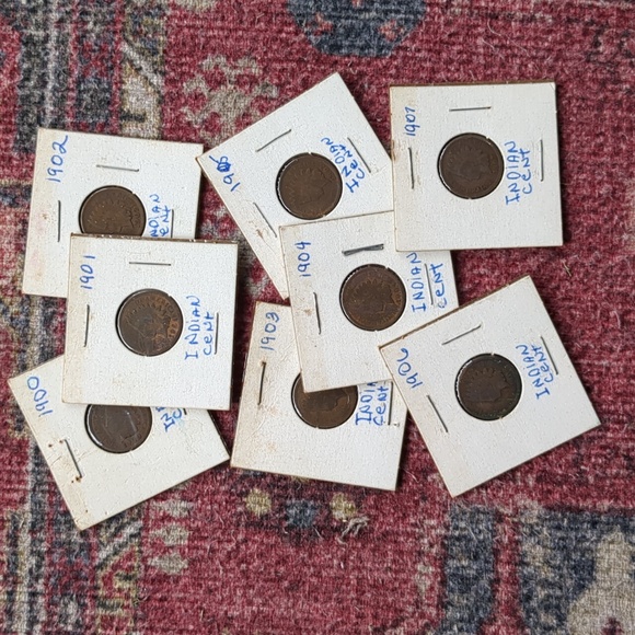 Lot of 8 Indian Head Cents from 1900 -1907 - Picture 16 of 16